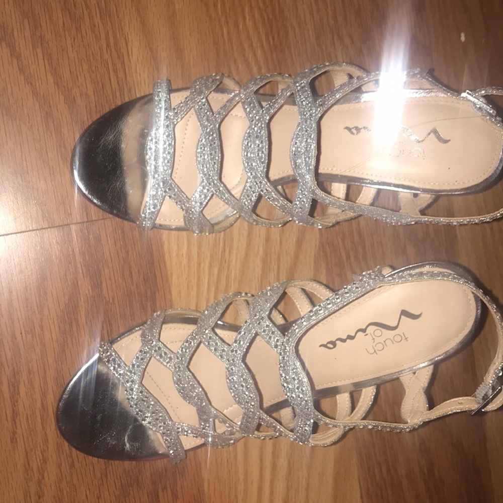 Shinny, sparkly, high heels.